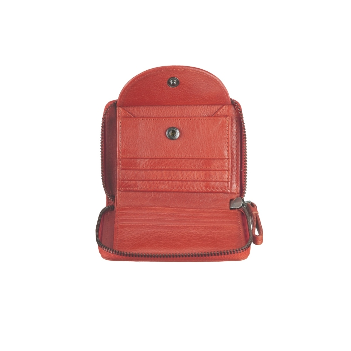 MIDI ZIP WALLET CORAL